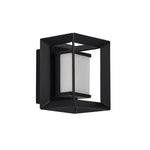 Searchlight Electric Chaplin Wall Light - Black Metal & Opal Acrylic 74303-1BK