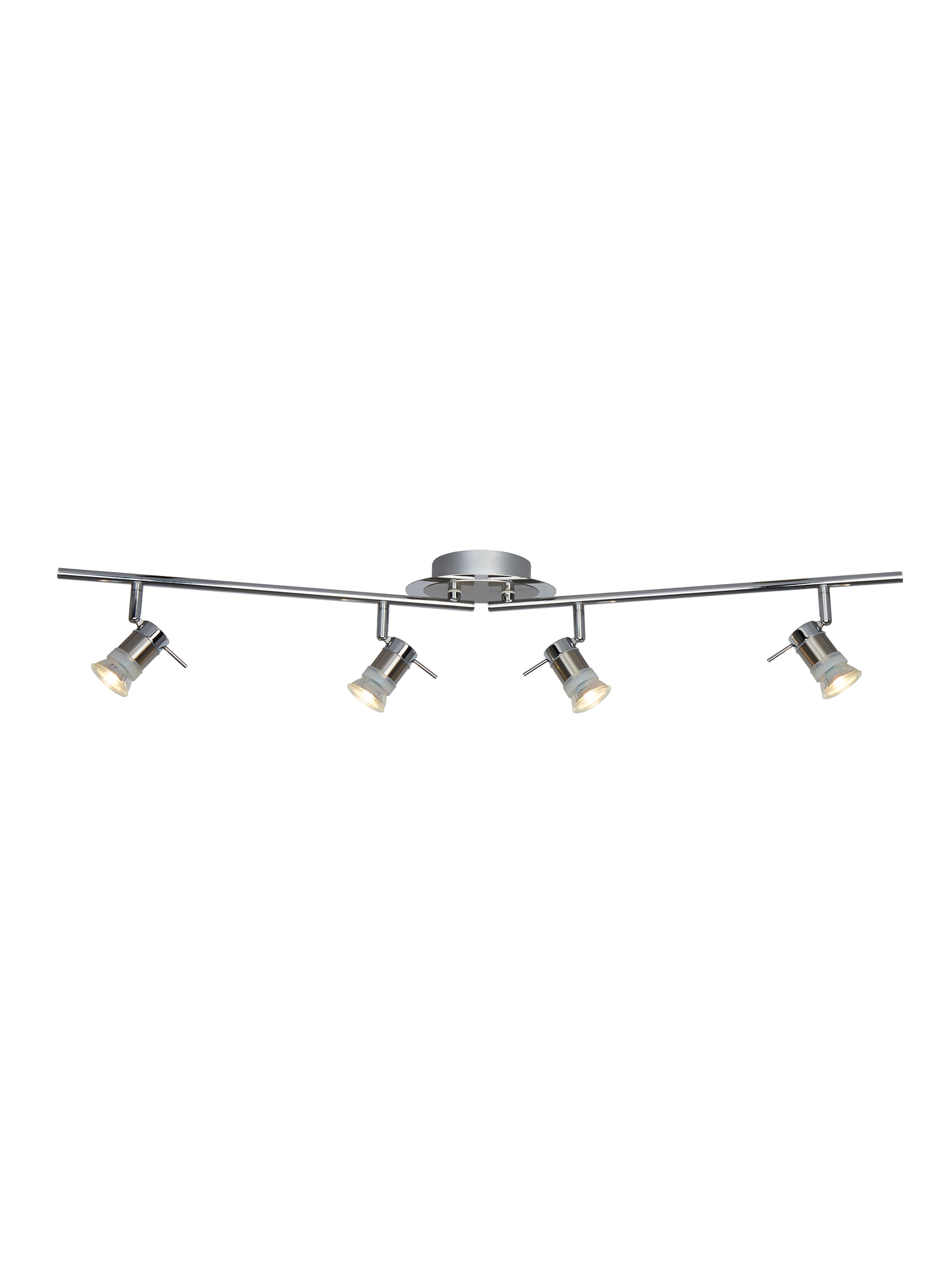 Aries 4Lt Split Bar Spotlight - Chrome & Satin Silver Metal