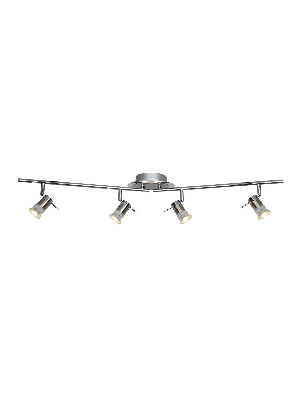 Aries 4Lt Split Bar Spotlight - Chrome & Satin Silver Metal
