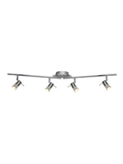 Aries 4Lt Split Bar Spotlight - Chrome & Satin Silver Metal