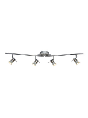 Aries 4Lt Split Bar Spotlight - Chrome & Satin Silver Metal