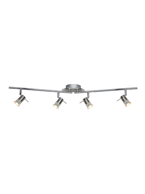 Aries 4Lt Split Bar Spotlight - Chrome & Satin Silver Metal