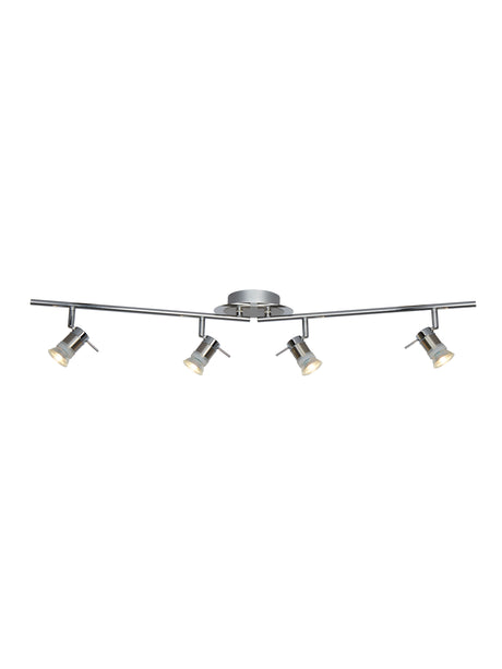 Aries 4Lt Split Bar Spotlight - Chrome & Satin Silver Metal
