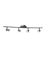 Searchlight Electric Aries 4Lt Split Bar Spotlight - Chrome & Satin Silver Metal 7444CC-LED