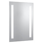 Bathroom Mirror w Shaving Socket  -  Chrome & Frosted, IP44 
