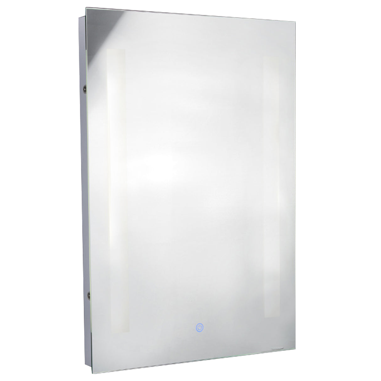 Searchlight Electric Bathroom Mirror w Shaving Socket  -  Chrome & Frosted, IP44  7450