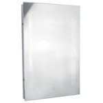 Searchlight Electric Bathroom Mirror w Shaving Socket  -  Chrome & Frosted, IP44  7450