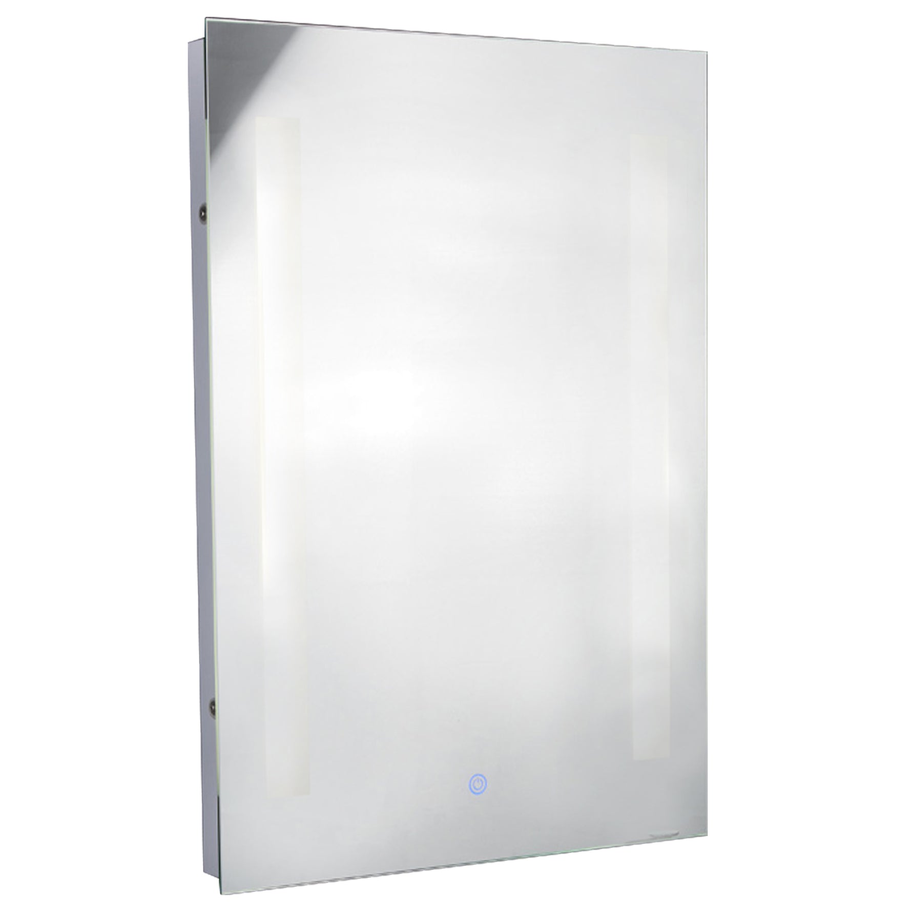 Searchlight Electric Bathroom Mirror w Shaving Socket  -  Chrome & Frosted, IP44  7450