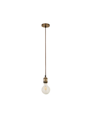 Searchlight Electric Antique Brass 1Lt Cable Suspension 7461AB