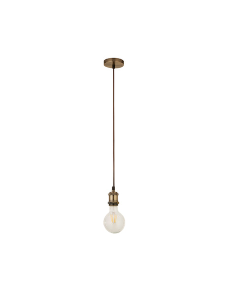 Searchlight Electric Antique Brass 1Lt Cable Suspension 7461AB