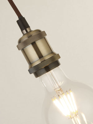 Searchlight Electric Antique Brass 1Lt Cable Suspension 7461AB