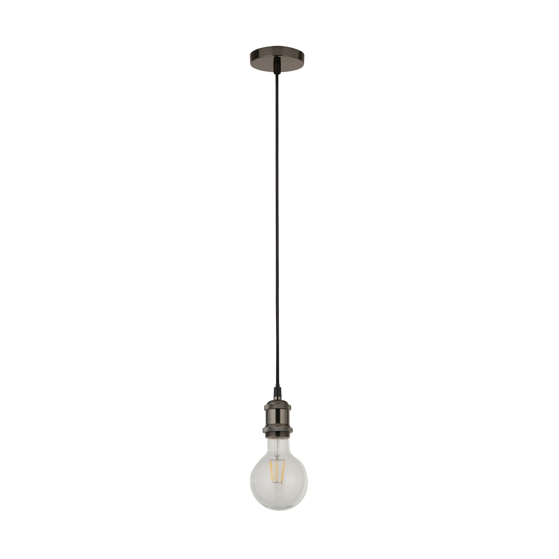 Searchlight Electric Black Chrome 1Lt Cable Suspension 7461BC