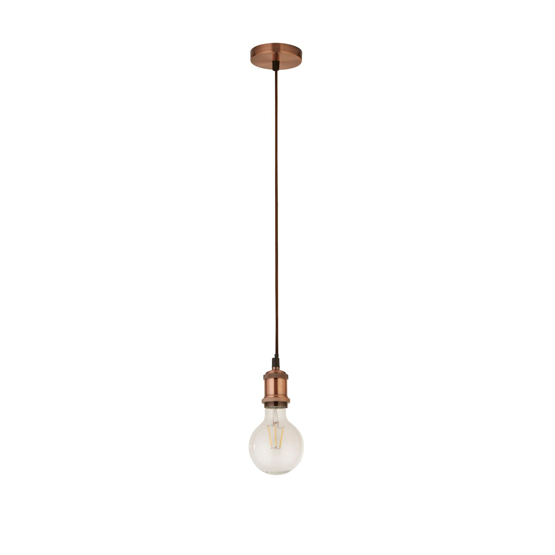 Searchlight Electric Antique Copper 1Lt Cable Suspension 7461CU