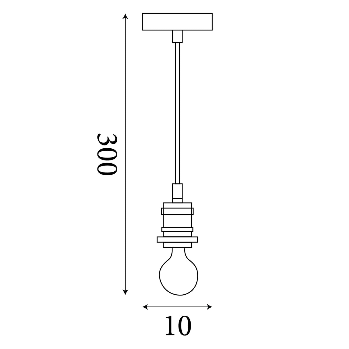 Searchlight Electric Satin Silver 1Lt Cable Suspension 7461SS