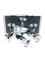 Searchlight Electric Comet 4Lt Square Spotlight - Matt Black & Polished Chrome 7494