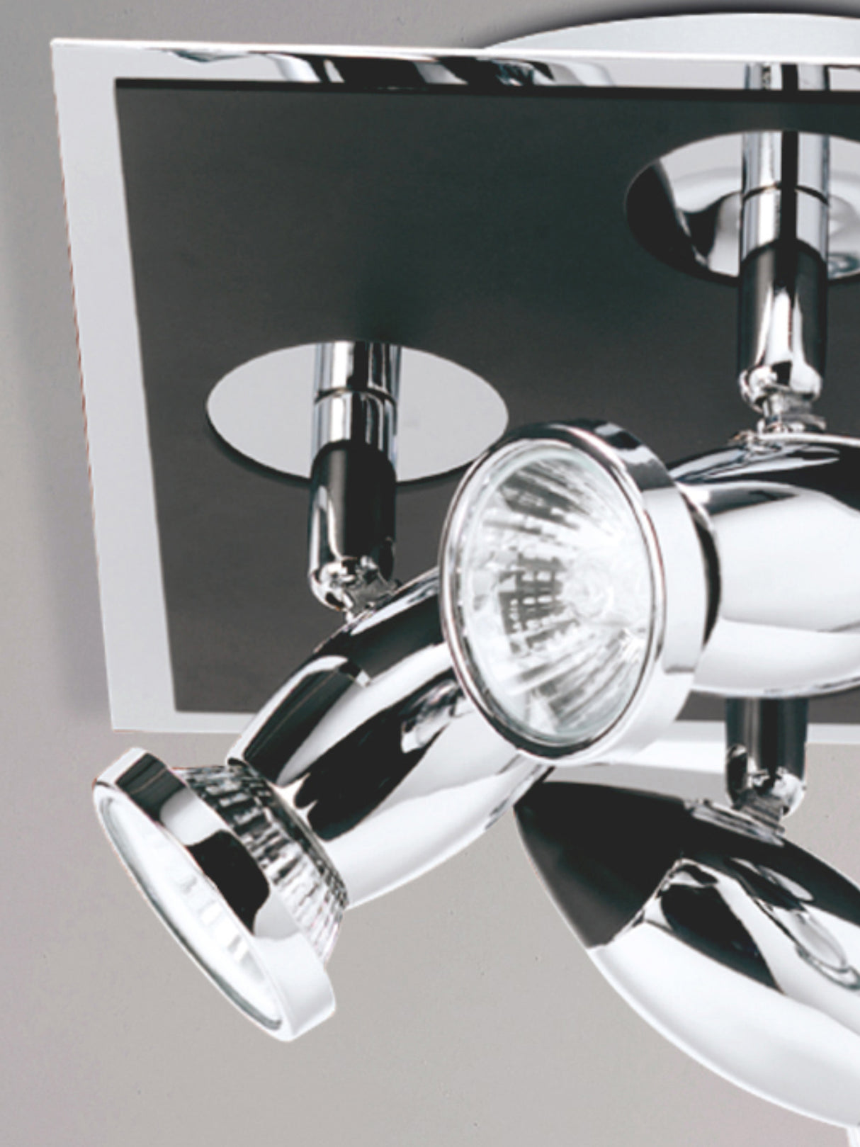 Searchlight Electric Comet 4Lt Square Spotlight - Matt Black & Polished Chrome 7494
