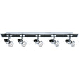 Comet 5Lt Bar Spotlight - Matt Black & Polished Chrome