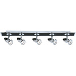 Comet 5Lt Bar Spotlight - Matt Black & Polished Chrome