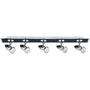 Comet 5Lt Bar Spotlight - Matt Black & Polished Chrome