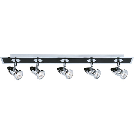 Comet 5Lt Bar Spotlight - Matt Black & Polished Chrome