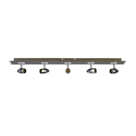 Searchlight Electric Comet 5Lt Bar Spotlight - Matt Black & Polished Chrome 7495