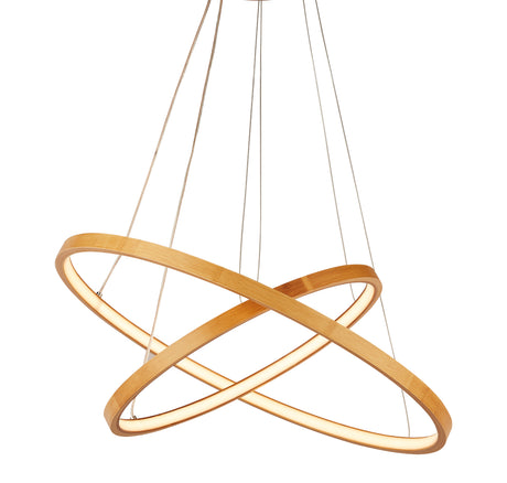 x Eternity Pendant - Natural Bamboo & Gold Metal