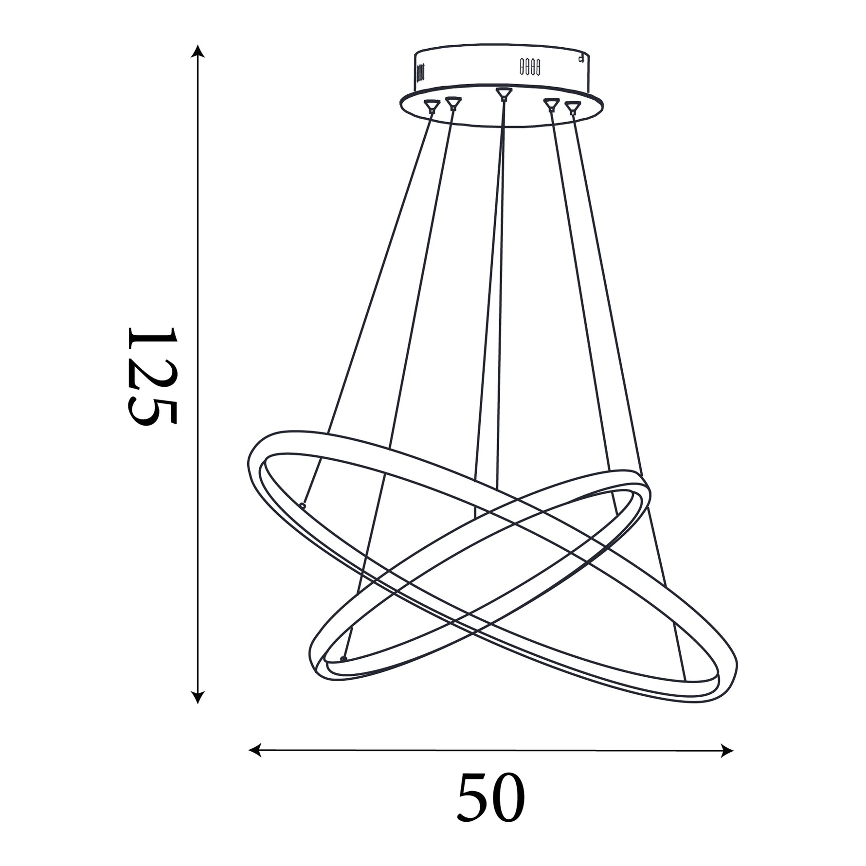 Searchlight Electric x Eternity Pendant - Natural Bamboo & Gold Metal 75032-2NA