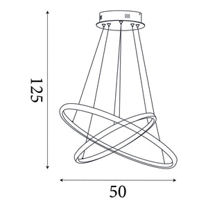 Searchlight Electric x Eternity Pendant - Natural Bamboo & Gold Metal 75032-2NA