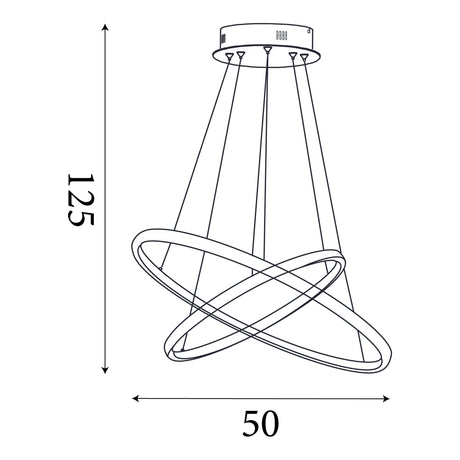 Searchlight Electric x Eternity Pendant - Natural Bamboo & Gold Metal 75032-2NA