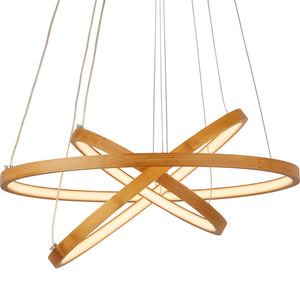 x Eternity Pendant - Natural Bamboo & Gold Metal