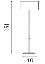 Searchlight Electric Carter Floor Lamp - Chrome Base & Fabric Shade 7550CC