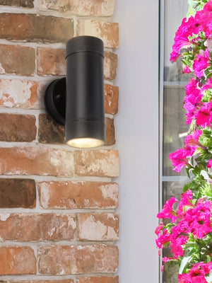 Searchlight Electric Coastal Outdoor LED 2Lt Wall Light- Black Polypropylene,IP44 7592-2BK