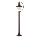 Searchlight Electric Station Outdoor Post - Brown Metal & Clear Glass 7655RU