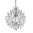 Harrietta  3Lt Pendant - Chrome Metal & Clear Crystal