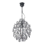 Searchlight Electric Harrietta  3Lt Pendant - Chrome Metal & Clear Crystal 7673-3CC