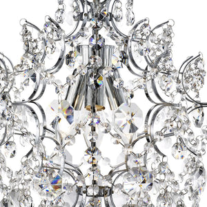 Searchlight Electric Harrietta  3Lt Pendant - Chrome Metal & Clear Crystal 7673-3CC