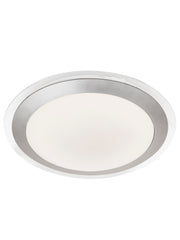 Chester LED Bathroom Flush  -  Acrylic & Silver Metal, IP44