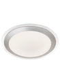 Chester LED Bathroom Flush  -  Acrylic & Silver Metal, IP44