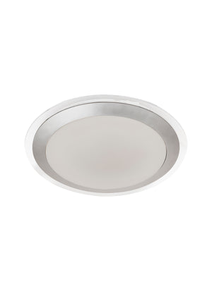 Searchlight Electric Chester LED Bathroom Flush  -  Acrylic & Silver Metal, IP44 7684-33SI