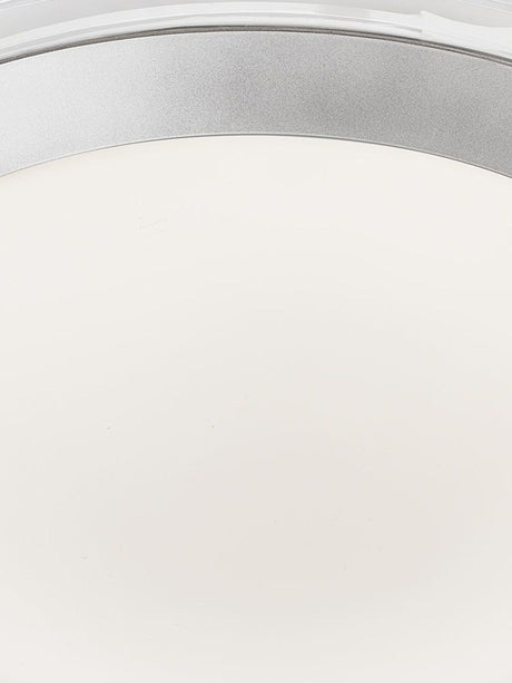 Searchlight Electric Chester LED Bathroom Flush  -  Acrylic & Silver Metal, IP44 7684-33SI
