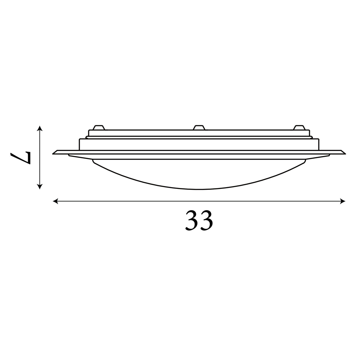 Searchlight Electric Chester LED Bathroom Flush  -  Acrylic & Silver Metal, IP44 7684-33SI