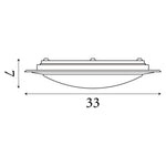 Searchlight Electric Chester LED Bathroom Flush  -  Acrylic & Silver Metal, IP44 7684-33SI