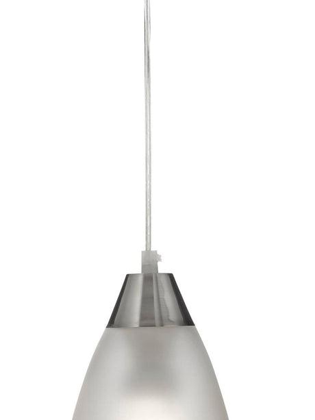 Searchlight Electric Ankara Pendant - Satin Silver & Acid Glass 7702
