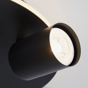 Searchlight Electric San Diego 3Lt Flush, Matt Black Metal 77230-3BK