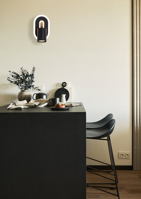 Searchlight Electric San Diego Wall Light, Matt Black Metal 77230BK
