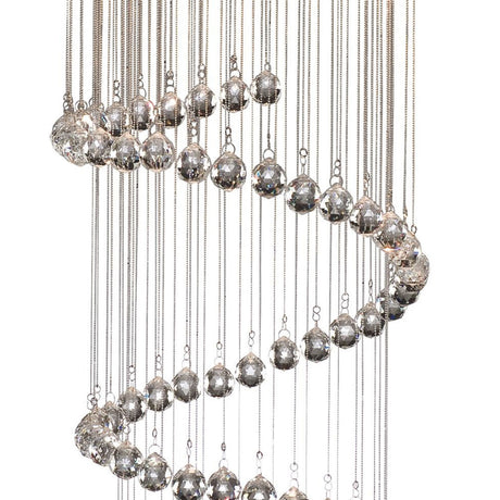 Searchlight Electric Hallway 3Lt Multi-Drop Pendant- Chrome Metal & Clear Crystal 7743CC