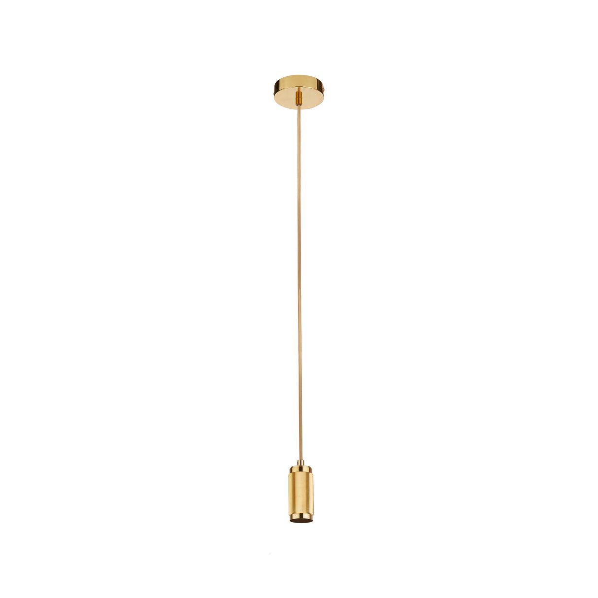 Suspension Cable - Knurled Gold Metal & Gold Braided Cable