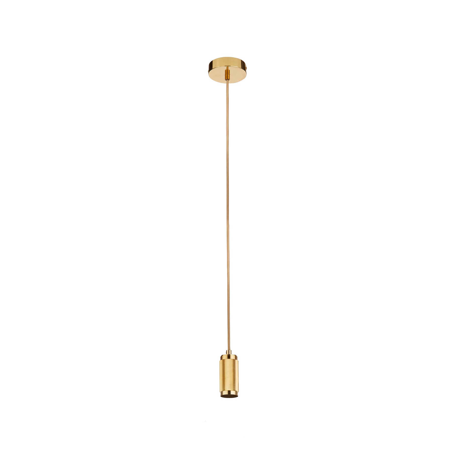 Suspension Cable - Knurled Gold Metal & Gold Braided Cable