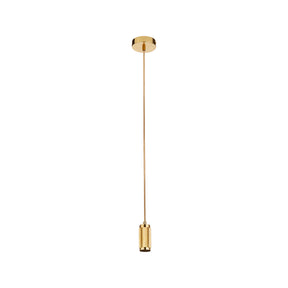 Suspension Cable - Knurled Gold Metal & Gold Braided Cable