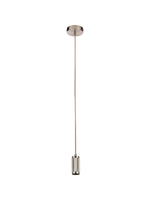 Suspension Cable - Satin Silver Metal & Grey Braided Cable